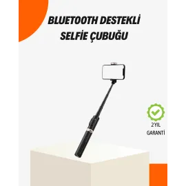 Bluetooth’Lu Işıklı Selfie Çubuğu – Katlanabilir, 130 Cm