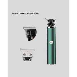 180 Dakika Kullanım Süreli Şarjlı Tıraş Makinesi – Hızlı Şarj, USB Girişli, Yüksek Kapasiteli