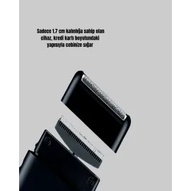 Taşınabilir Elektrikli Tıraş Makinesi USB Şarjlı 5W Motor ve 0.3 mm Hassas Kesim