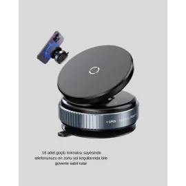 Vakumlu Vantuzlu Mıknatıslı Telefon Tutucu 360 Derece Döner