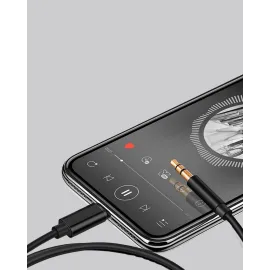 1 Metre Lightning To Aux Çevirici Kablo Stereo Ses Yüksek Kalite