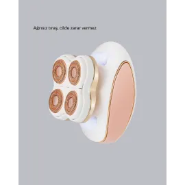 Dört Kesici Başlıklı Vücut Tıraş Cihazı Ağrısız Kullanım