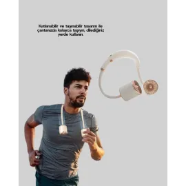 Yazlık Taşınabilir Sessiz Boyun Fanı 3 Kademe Hız Ayarlı