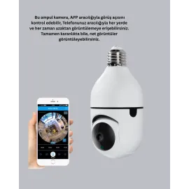 1080P Gece Görüşlü Ampul Güvenlik Kamerası – Kablolu ve Kablosuz Seçenekli