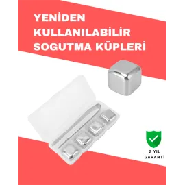 Hızlı Soğutma Özellikli Paslanmaz Metal Buz Küpü Takımı