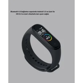 Bluetooth Akıllı Bileklik Spor Modlu Kalp Atış Takipli Uyku Analizli