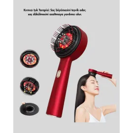 Kırmızı LED Işıklı Saç Derisi Masaj Aleti