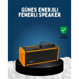 J-IPOX P520 Bluetooth Hoparlör 8W Güçlü Ses Solar Şarj FM Radyo