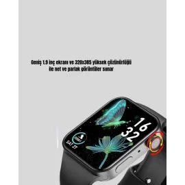 1.9 İnç Akıllı Saat – Bluetooth 5.0, Kablosuz Şarjlı, Ip68 Su Geçirmez Akıllı Saat