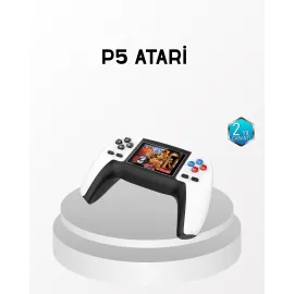 520 Klasik Oyunlu P5™ Controllerview Retro Konsol – Şarjlı, Av Giriş Destekli, Ergonomik Tasarım