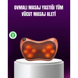 Ergonomik Derin Yoğurmalı Boyun Bel Sırt Masaj Cihazı Priz Çakmak Girişli