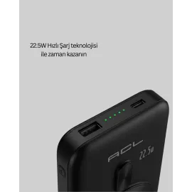 22.5W Hızlı Şarj Destekli Manyetik Powerbank Kompakt Tasarım