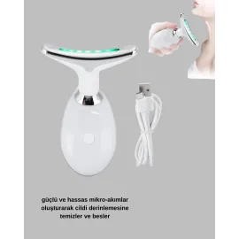 Yüz Ve Boyun Sıkılaştırıcı Cilt Bakım Cihazı | Ems Mikro Akım & Kırışıklık Giderici