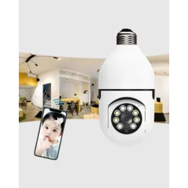 360° Akıllı Güvenlik Kamerası – Duya Takılabilir, Wi-Fi Bağlantılı, Hareket Sensörlü