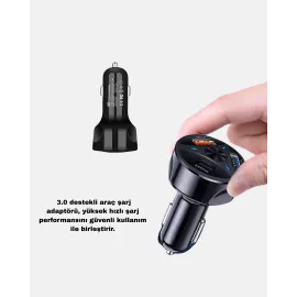 Manyetik Araç Telefon Tutucu Ve Hızlı Şarj Adaptörü 2’Li Set