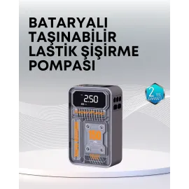 150 Psi Kablosuz Dijital Ekranlı Taşınabilir Araç Lastik Pompası