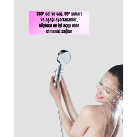 Şelale Sisi ve Masaj Özellikli Banyo Duş Başlığı