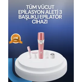 Yüz ve Vücut Tüy Temizleme Makinesi 3 Farklı Başlıklı