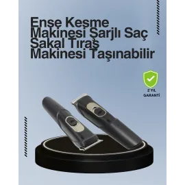 Kablosuz, Paslanmaz Çelik Bıçaklı Profesyonel Saç Ve Sakal Tıraş Makinesi – Sessiz, Güçlü Ve Ergonomik