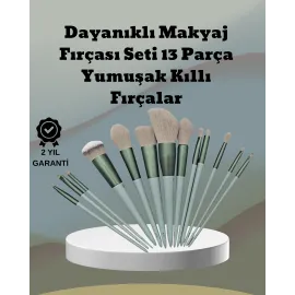 umuşak Kıllı Estetik Tasarımlı 13'lü Makyaj Fırçası Seti Günlük ve Profesyonel Kullanım