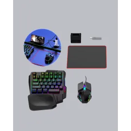 Android Uyumlu Mobil Oyun Kiti 5in1 Klavye Mouse Dönüştürücü Gecikmesiz FPS Set