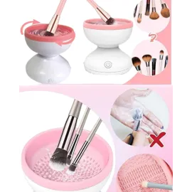 Silikon Yüzeyli Elektrikli Makyaj Fırçası Temizleme Kabı