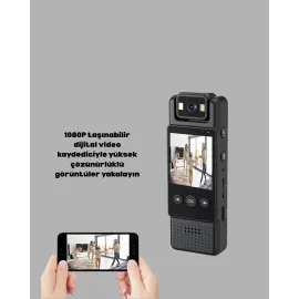 Mini Kamera 1080P Full Hd Taşınabilir Güvenlik Ve Kayıt Cihazı