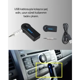 Bluetooth Destekli AUX Müzik ve Konuşma Cihazı