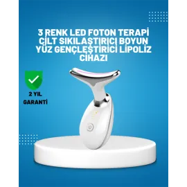 3 Modlu Boyun Ve Yüz Bakım Cihazı – Ems, Temizleme, Sıcak Masaj Ve Renkli Işık Terapi Özellikli