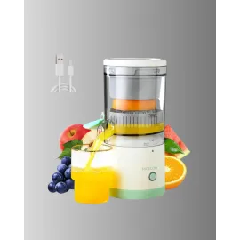 Taşınabilir Şarjlı Katı Meyve Sıkacağı – 45W Güç, 18000 RPM Hız, 400 mL Kapasite