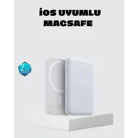 Magsafe 15W Kablosuz Hızlı Şarj, Lightning Girişli Taşınabilir Batarya