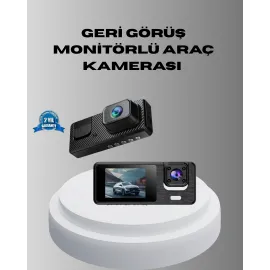 Park Modlu 3 Kameralı Araç Kayıt Cihazı 1080P Ön Kamera 2’’ Ekran