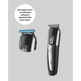 Kuaför Tipi Şarjlı Saç ve Sakal Kesme Makinesi Güçlü Motorlu