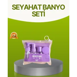 Seyahat Banyo Seti 5 Parça Şeffaf Taşıma Çantalı 30 Ml