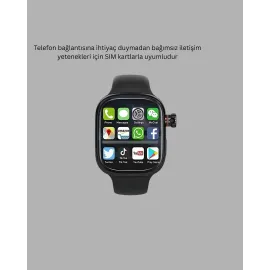 Sim Kartlı Gps Destekli Akıllı Saat Sesli Görüşmeli