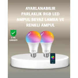 Akıllı 9W Rgbw Led Ampul, Tasaruflu Romantik Işıklı