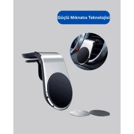 Manyetik Araç Telefon Tutucu – 360° Döner Kalorifer Petekli