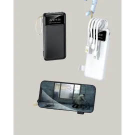 20.000 mAh 4 Çıkışlı LED Göstergeli Hızlı Şarj Powerbank