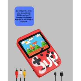 TV Çıkışlı Mini Retro El Konsolu 400 Oyunlu