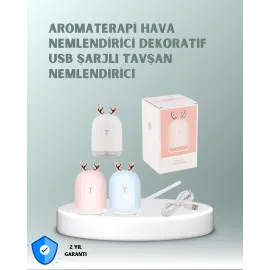 200 ml Tavşan Kulaklı Ultrasonik Hava Nemlendirici ve Gece Lambası