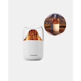 280Ml Alev Işıklı Ultrasonik Hava Nemlendirici Sessiz Ve Usb Şarjlı