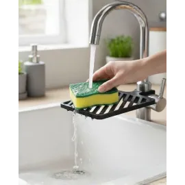 Mutfak Musluk Üstü Sünger Tutucu Tezgah Düzenleyici Organizer