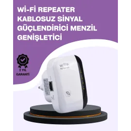 300 Mbps Kablosuz WiFi Menzil Genişletici – Repeater & AP Modu
