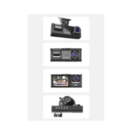 1. 3 Kameralı Full HD Araç Kamerası – Ön, İç ve Arka Görüş ile %100 Kapsama
