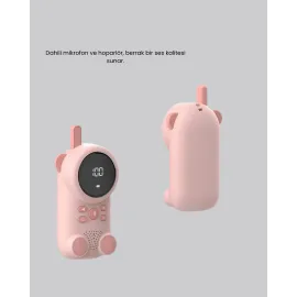 Uzun Menzilli Bebek Telsizi 1-3 Km Çekim 22 Kanal Lcd Ekran Vox Şarjlı