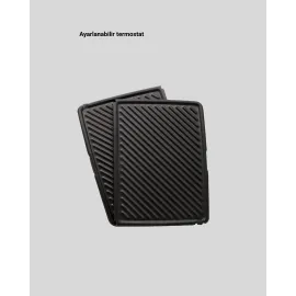 Tost Makinesi Geniş Kapasiteli Çıkarılabilir Plaka Üç Kademeli Isı Ayarlı