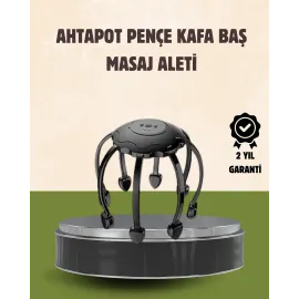 Kafa Masaj Cihazı 8 Motorlu 360 Derece Tam Kapsamlı Rahatlatıcı Masaj