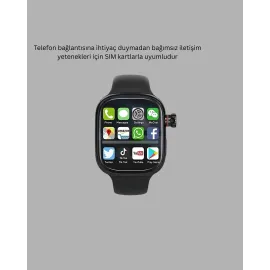 Telefon Bağımsız SIM Kartlı Akıllı Saat Nabız Ölçerli
