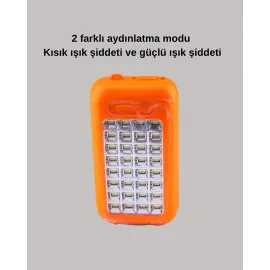 Güneş Paneli Destekli Powerbank ve LED Işıldak – 10000 mAh, Çift USB, Outdoor Kullanım İçin