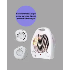 Mini Elektrikli Isıtıcı – Taşınabilir Fanlı Isıtma Sistemi